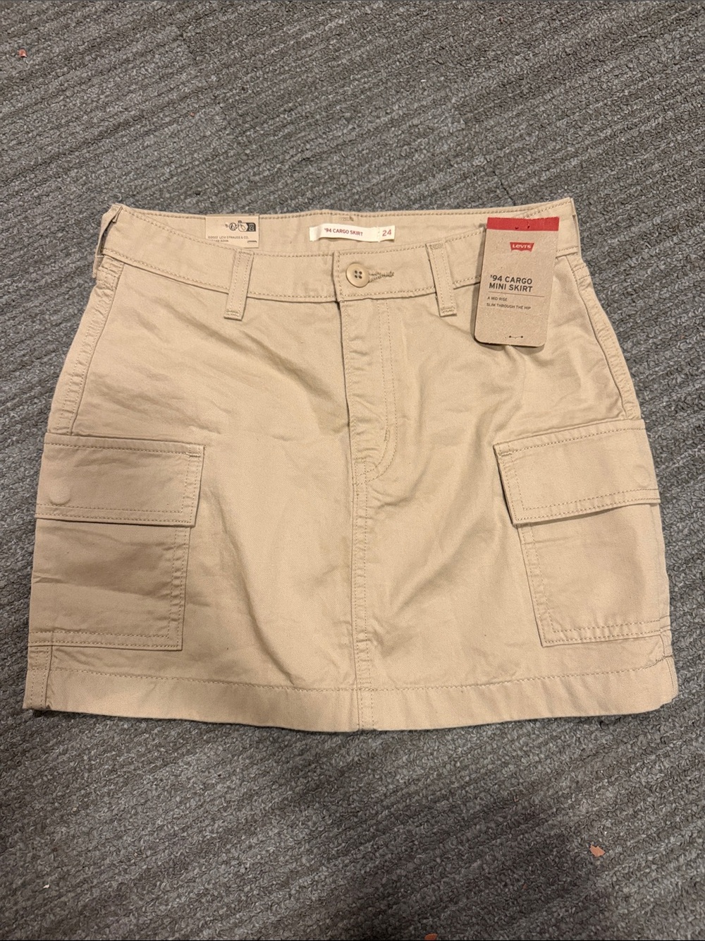 Levi's Khaki Cargo Pocket Mini Skirt